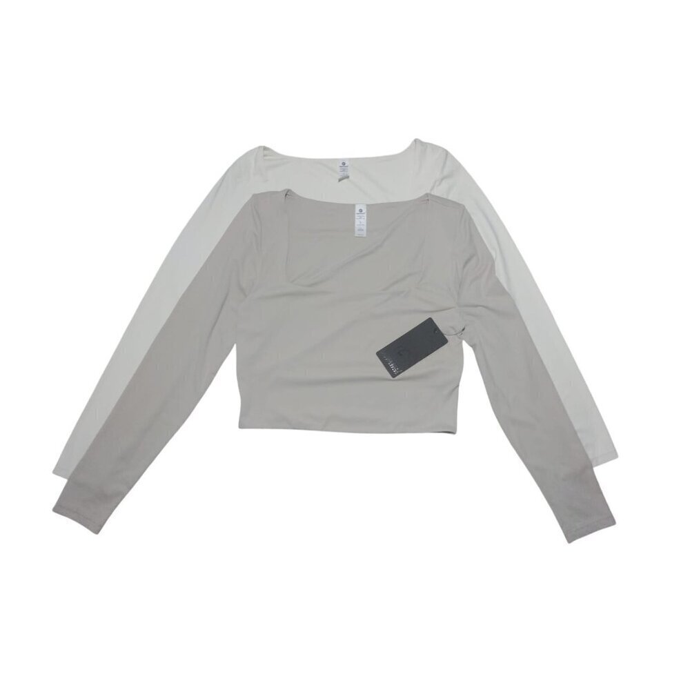 Reflex Olivia Contour 90 Degree Cutout Square Neck Long Sleeve Top Set, Size L.